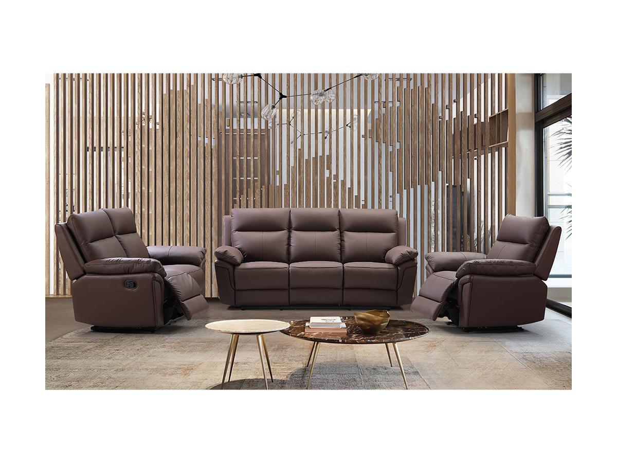 Vente-unique Relaxsofa 2Sitzer Büffelleder PAKITA  