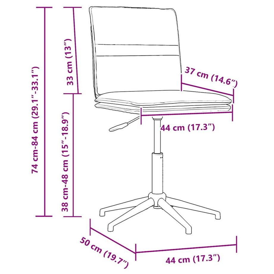 VidaXL Chaise de salle à manger velours  