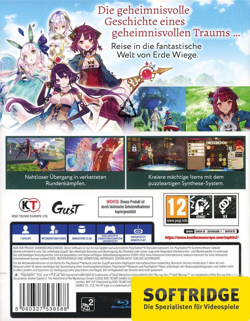 GAME  Atelier Sophie 2: The Alchemist of the Mysterious Dream Standard Englisch PlayStation 4 