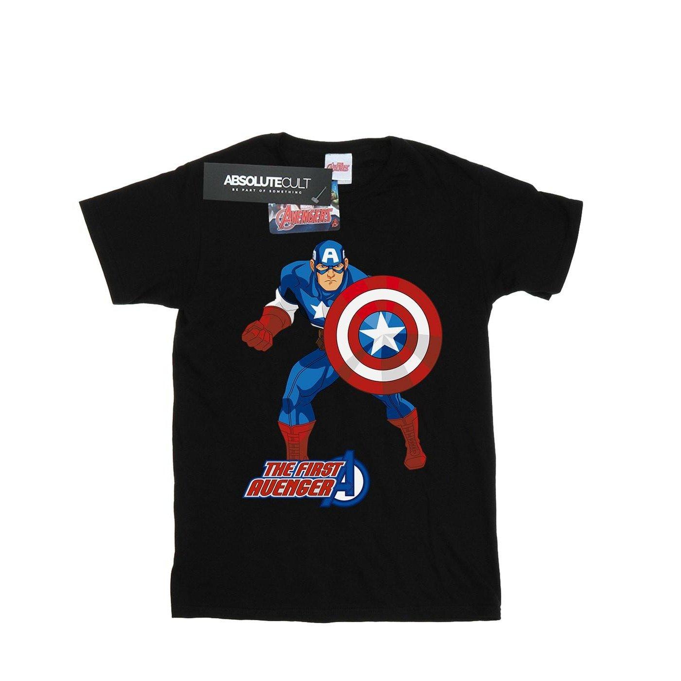 Image of Captain America The First Avenger Tshirt Herren Schwarz L