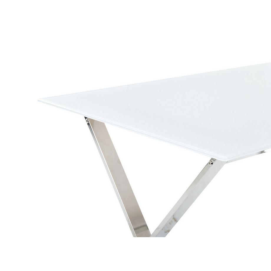Beliani Tavolo da pranzo en Vetro temperato Glamour ATTICA  
