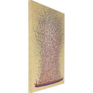 KARE Design Bild Touched Flower Boat Gold Pink 160x120cm  