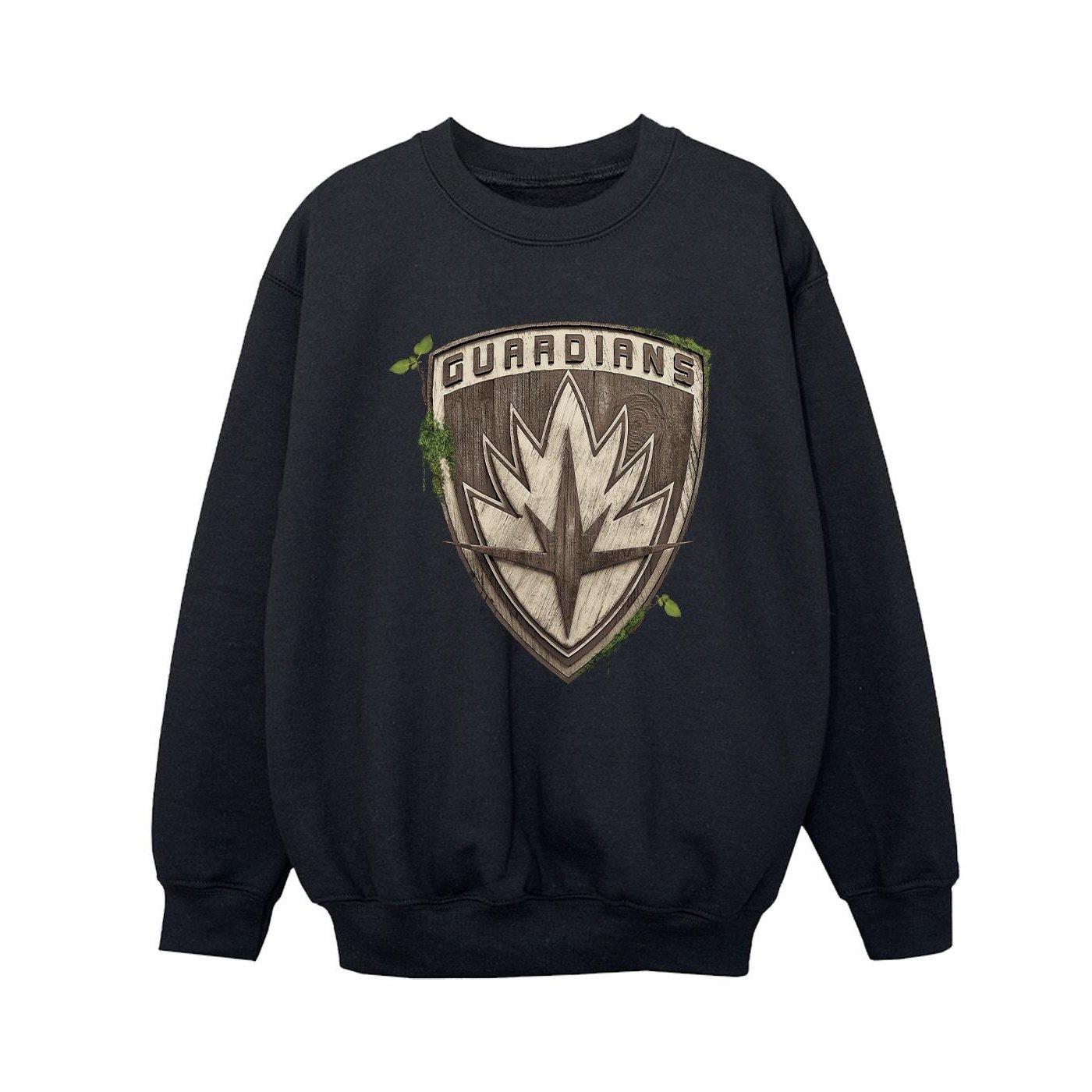 Image of I Am Groot Guardian Emblem Sweatshirt Unisex Schwarz 116