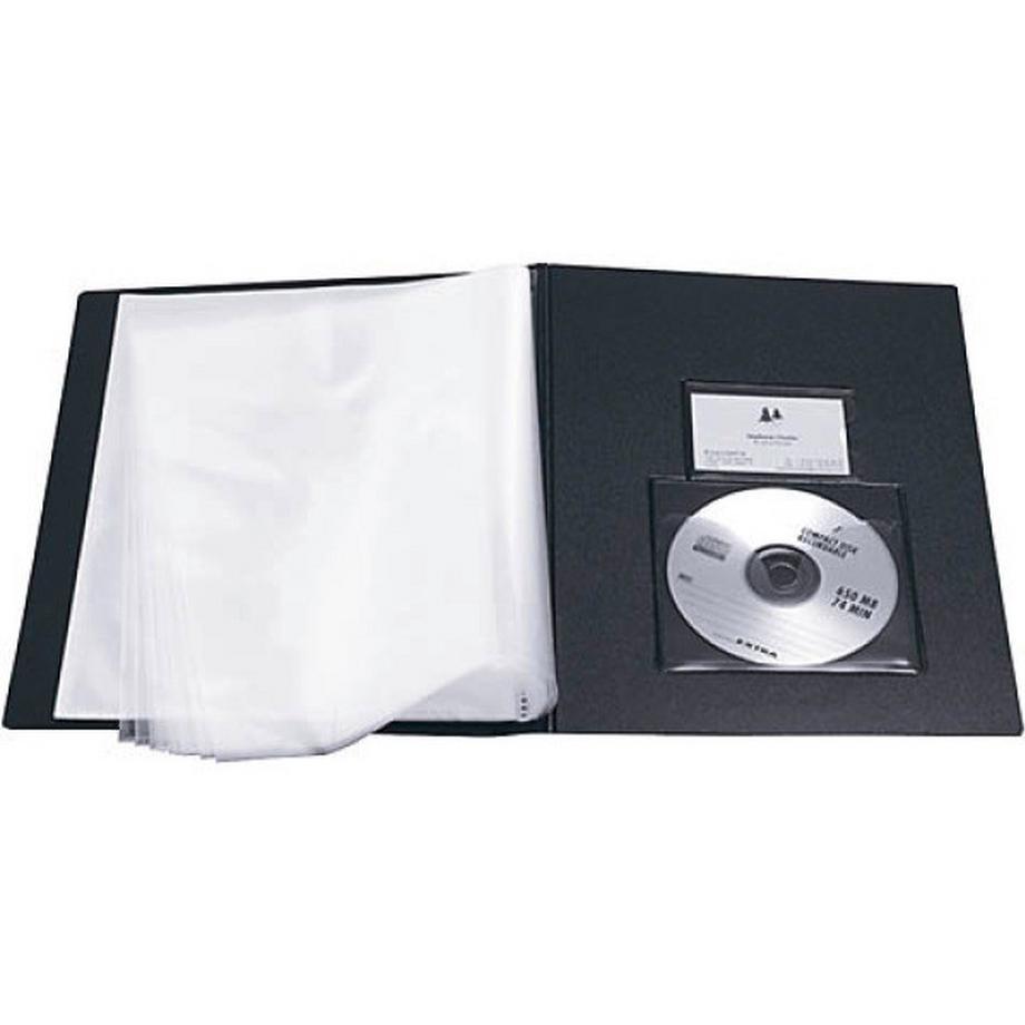 Portalistino Exactive con elastico verticale, 30 buste liscio - A4