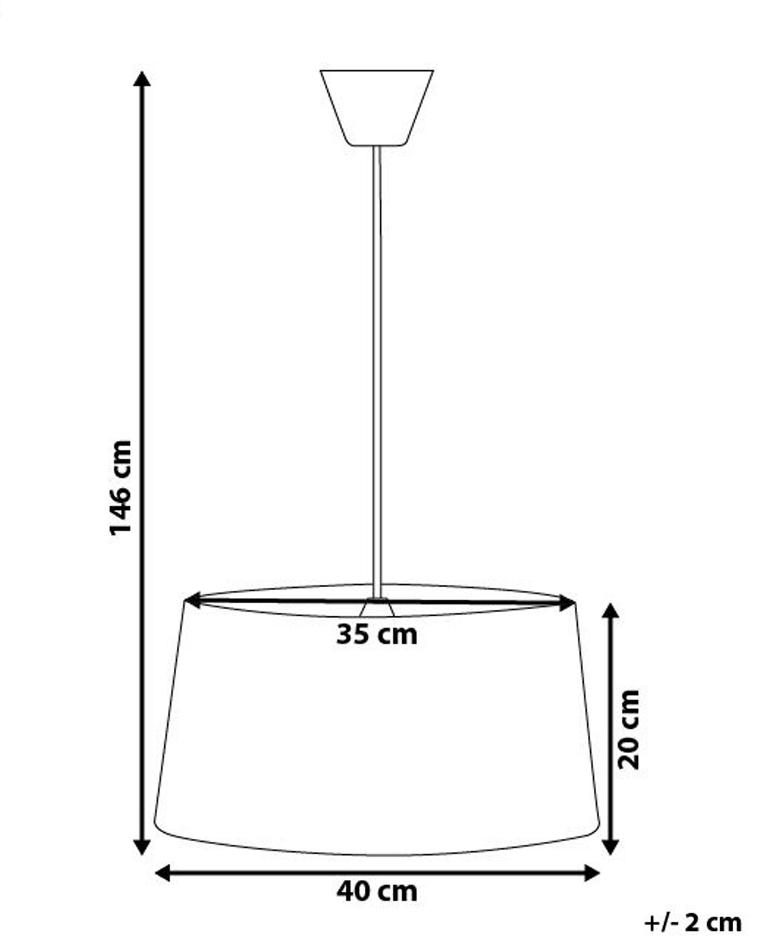 Beliani Lampe suspension en Polycoton Moderne KALLAR  