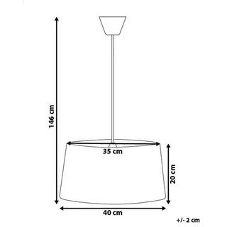 Beliani Lampe suspension en Polycoton Moderne KALLAR  