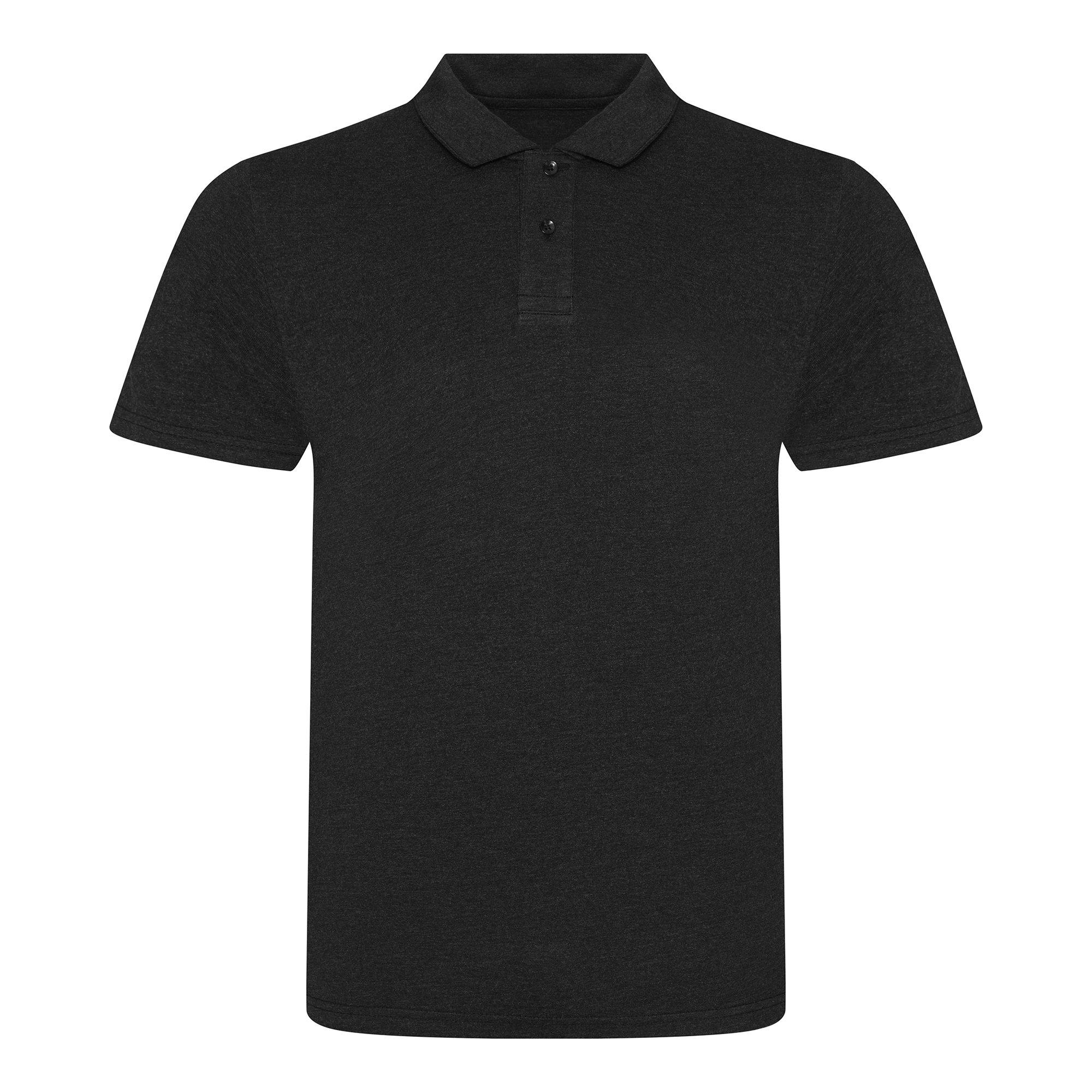 Image of Triblend Polo Shirt Herren Schwarz XXL