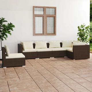 VidaXL set salotto da giardino Polirattan  