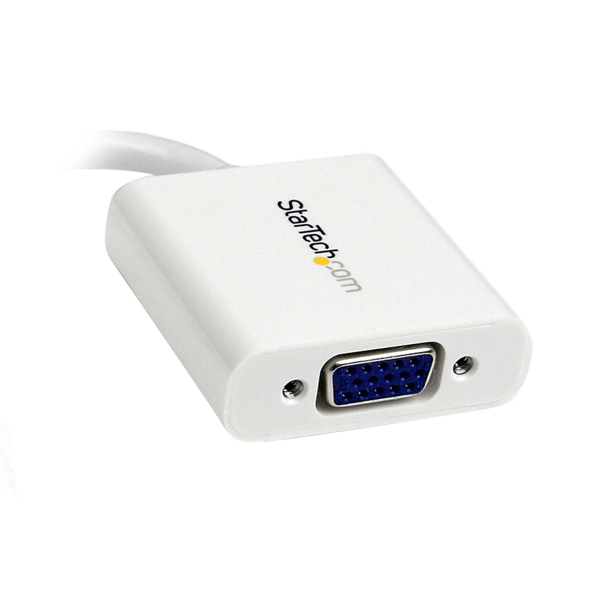 STARTECH.COM  StarTech.com Adaptateur / Convertisseur vidéo Mini DisplayPort vers VGA - M/F - 1920x1200 - Blanc 