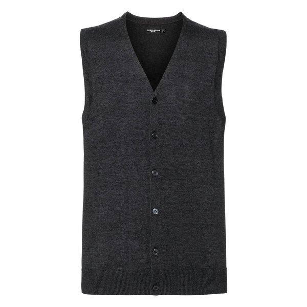 Image of Collection Strickjacke Vausschnitt Ärmellos Herren Charcoal Black S