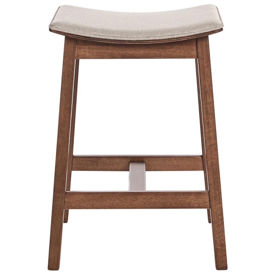 Beliani Lot de 2 tabourets de bar en Bois d'hévéa  DIXON  