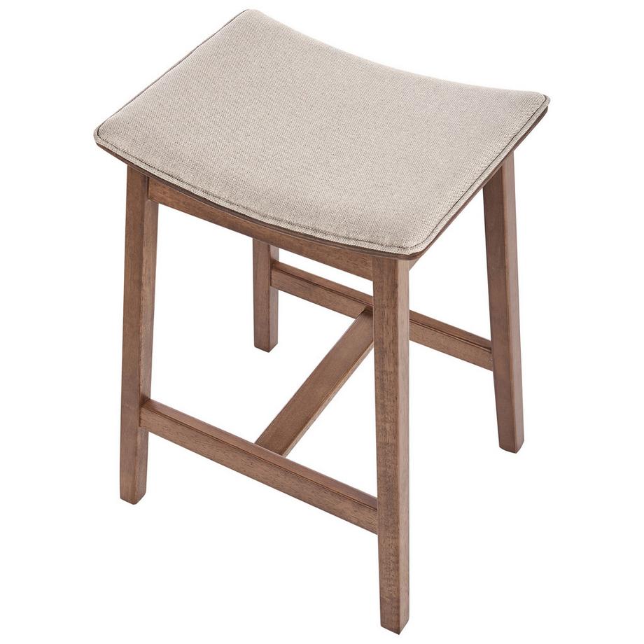 Beliani Lot de 2 tabourets de bar en Bois d'hévéa  DIXON  