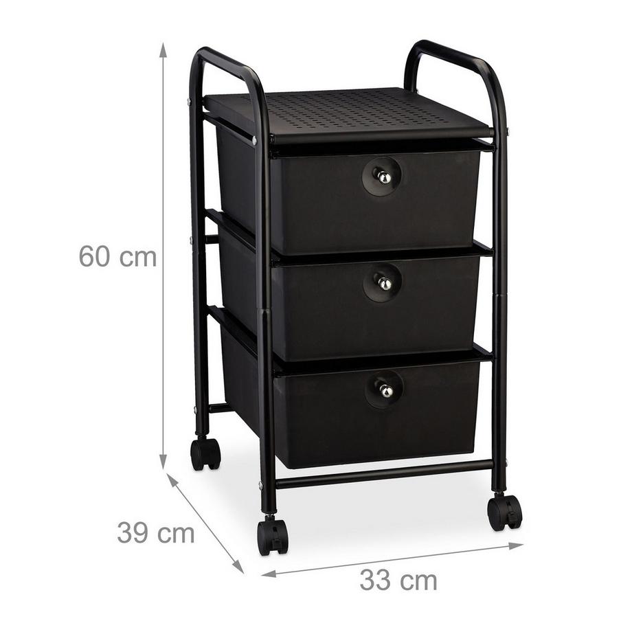 B2X Badezimmerwagen mit 3 Schubladen  