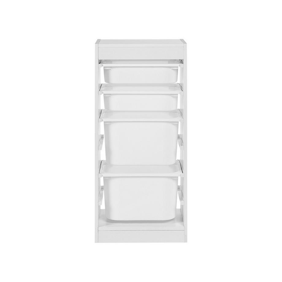 Beliani Regal mit 4 Aufbewahrungsboxen aus Faserplatte Modern TOBIN  