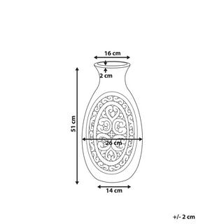 Beliani Vase décoratif en Terre cuite Rétro MEGARA  