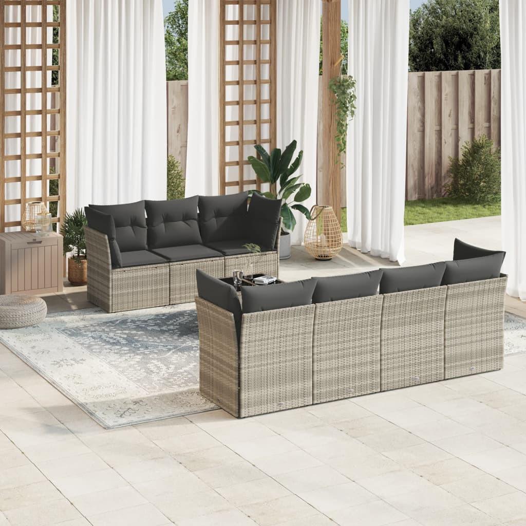 VidaXL set divano da giardino Polirattan  