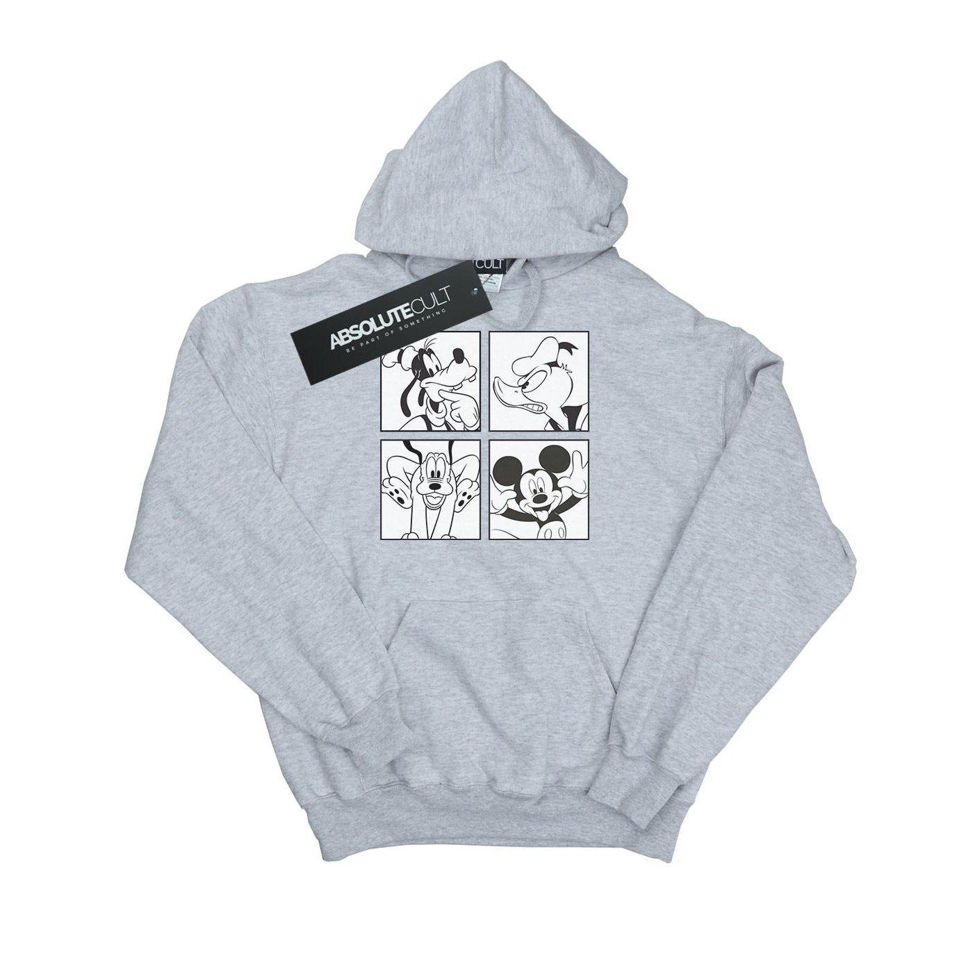 Image of Mickey, Donald, Goofy And Pluto Boxed Kapuzenpullover Unisex Grau 140/146