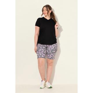 Ulla Popken  Leggings-Shorts, schnelltrocknend, Lochmuster, Tasche 