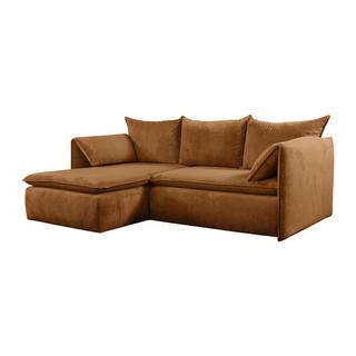 PASCAL MORABITO Divano letto in Velluto a coste Terracotta - Angolo a sinistra - TEODORA  