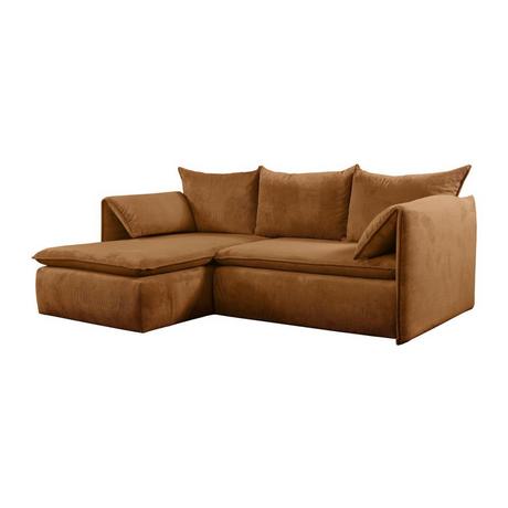 PASCAL MORABITO Divano letto in Velluto a coste Terracotta - Angolo a sinistra - TEODORA  