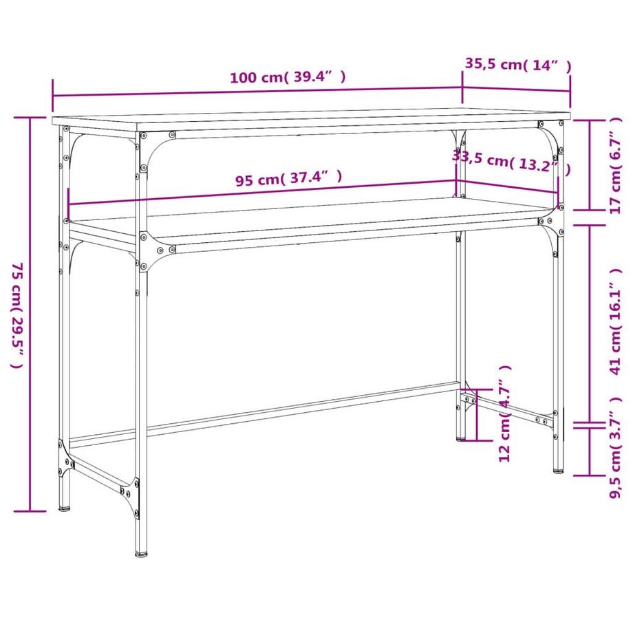 VidaXL tavolino consolle Legno multistrato  