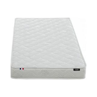 DREAMEA Set aus Bettgestell mit Bettkasten + Schaumstoffmatratze - 90 x 190 cm - Stärke 15 cm - Weiß - ZEUS von DREAMEA  