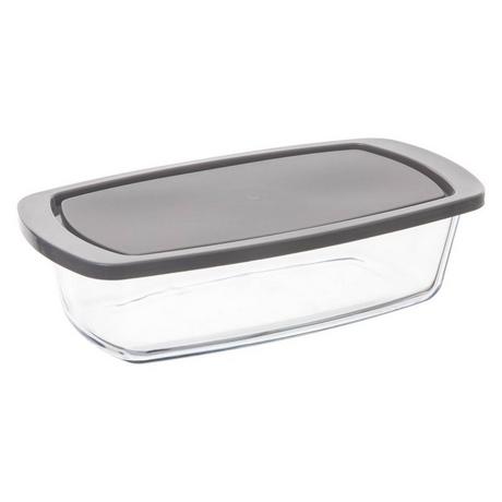 5five Plat en verre avec couvercle pour la cuisson - Gris  