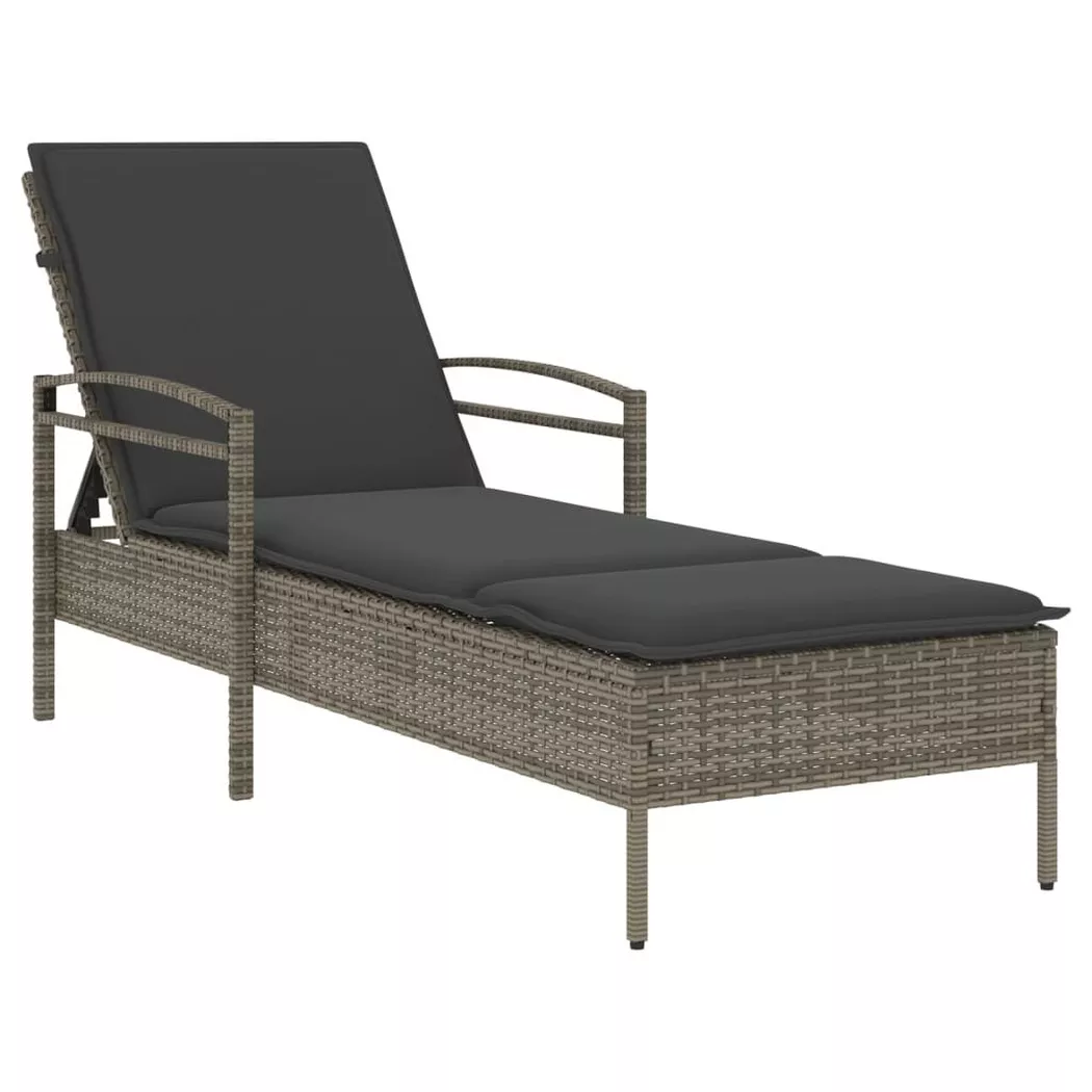 VidaXL - Sonnenliege poly-rattan, One Size, Grau