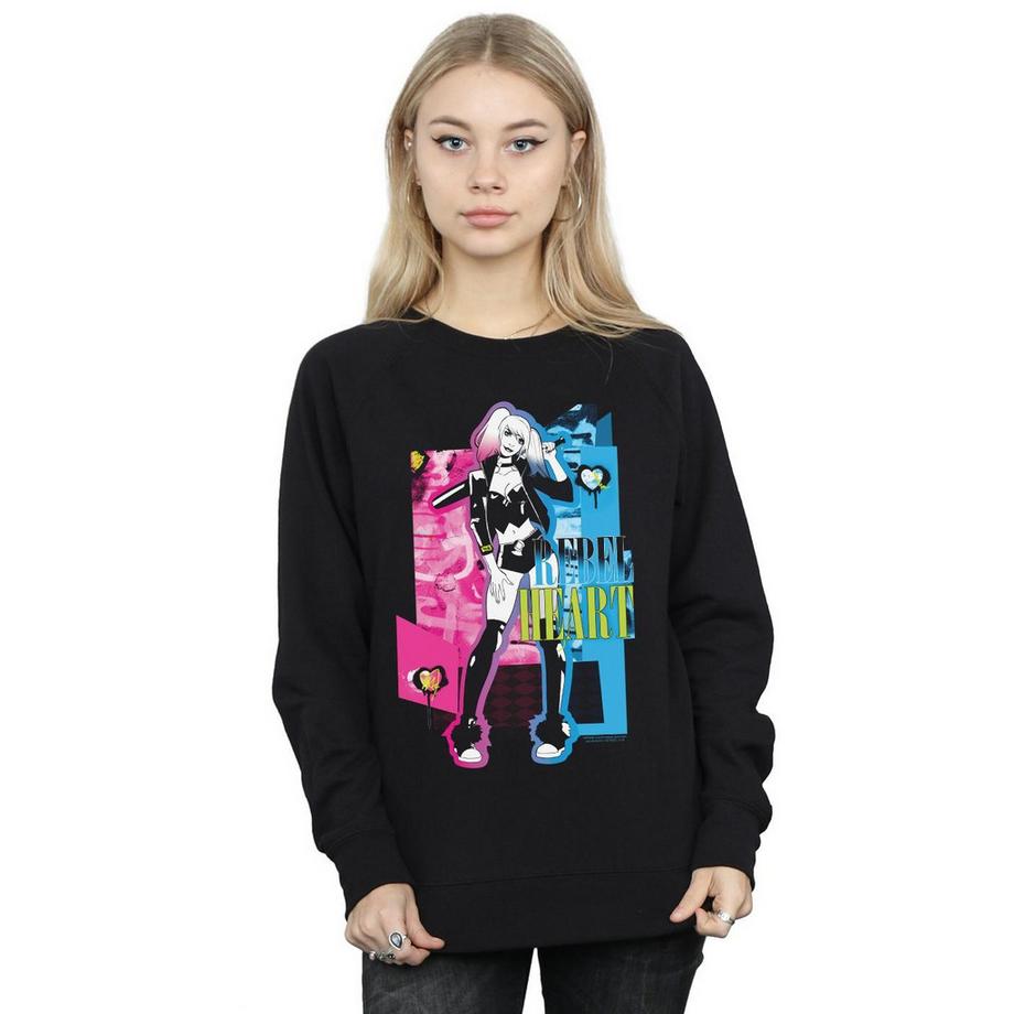 DC COMICS Rebel Heart Rundhals-Sweatshirt  