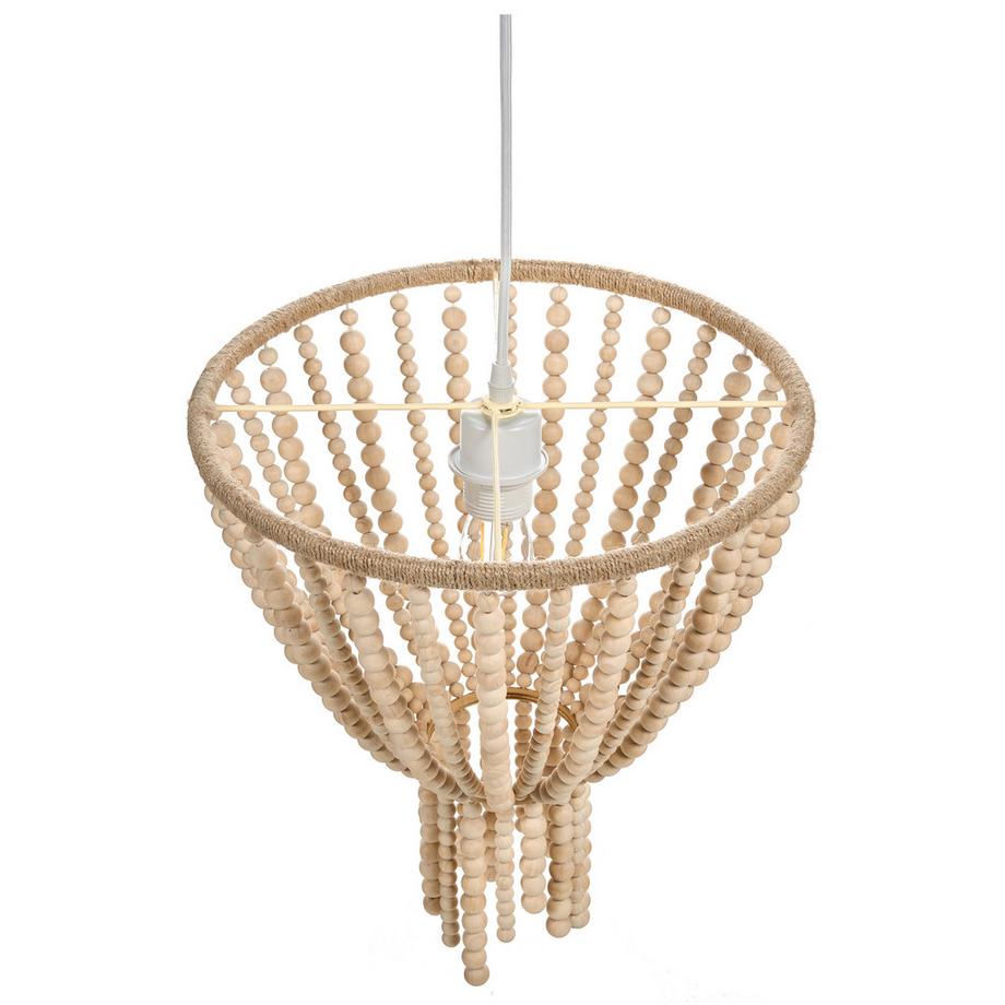 Beliani Lustre en Bois d'hévéa  PUSWELI  