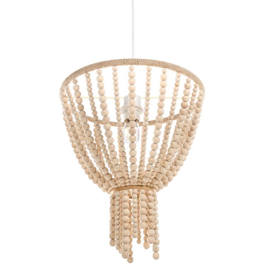 Beliani Lustre en Bois d'hévéa  PUSWELI  