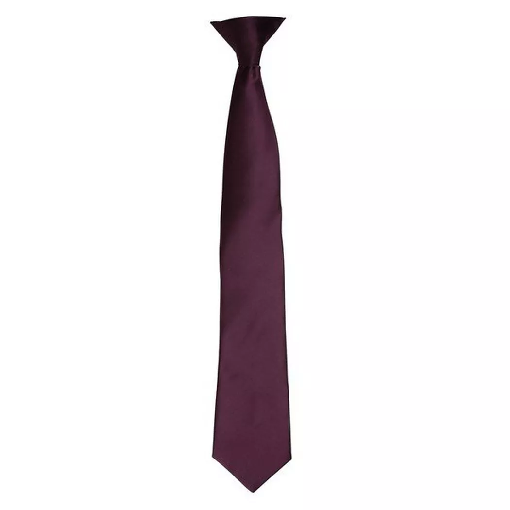 PREMIER - SatinKrawatte zum Anklipsen, für Herren, Lila, One Size