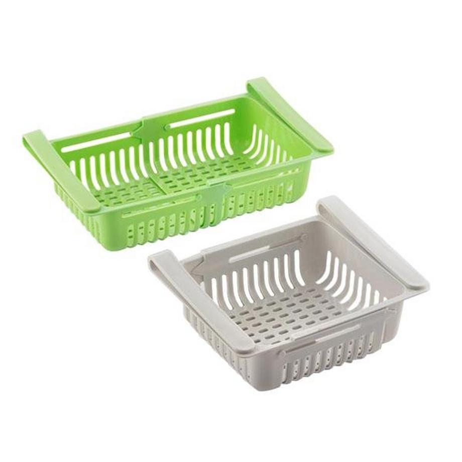 InnovaGoods 2x verstellbare Kühlschrankschubladen  