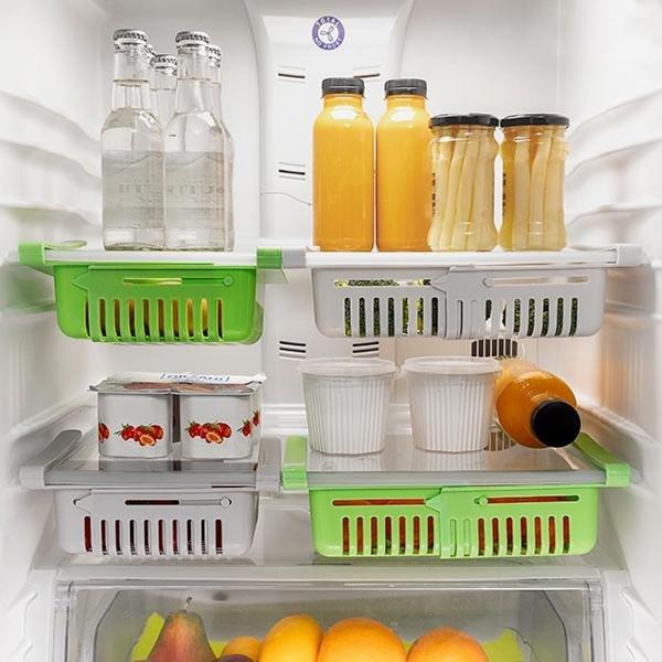 InnovaGoods 2 tiroirs de réfrigérateur réglables  