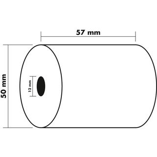 Exacompta Rotoli carta per calcolatrice 57x50 mm - 1 copia offset extra- 60gr - x 50  