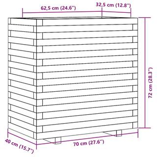 VidaXL fioriera da giardino Legno di pino impregnato  