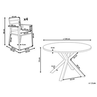 Beliani Ensemble de jardin en Aluminium Moderne MALETTO/BUSSETO  