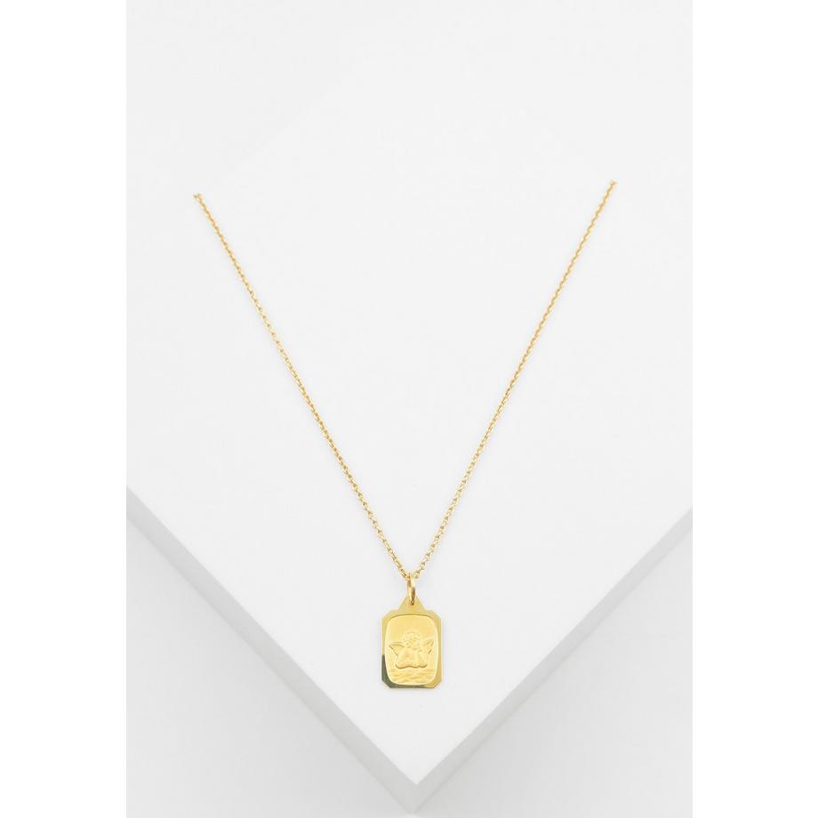 MUAU Schmuck  Anhänger Schutzengel Gelbgold 750, 17x10mm 