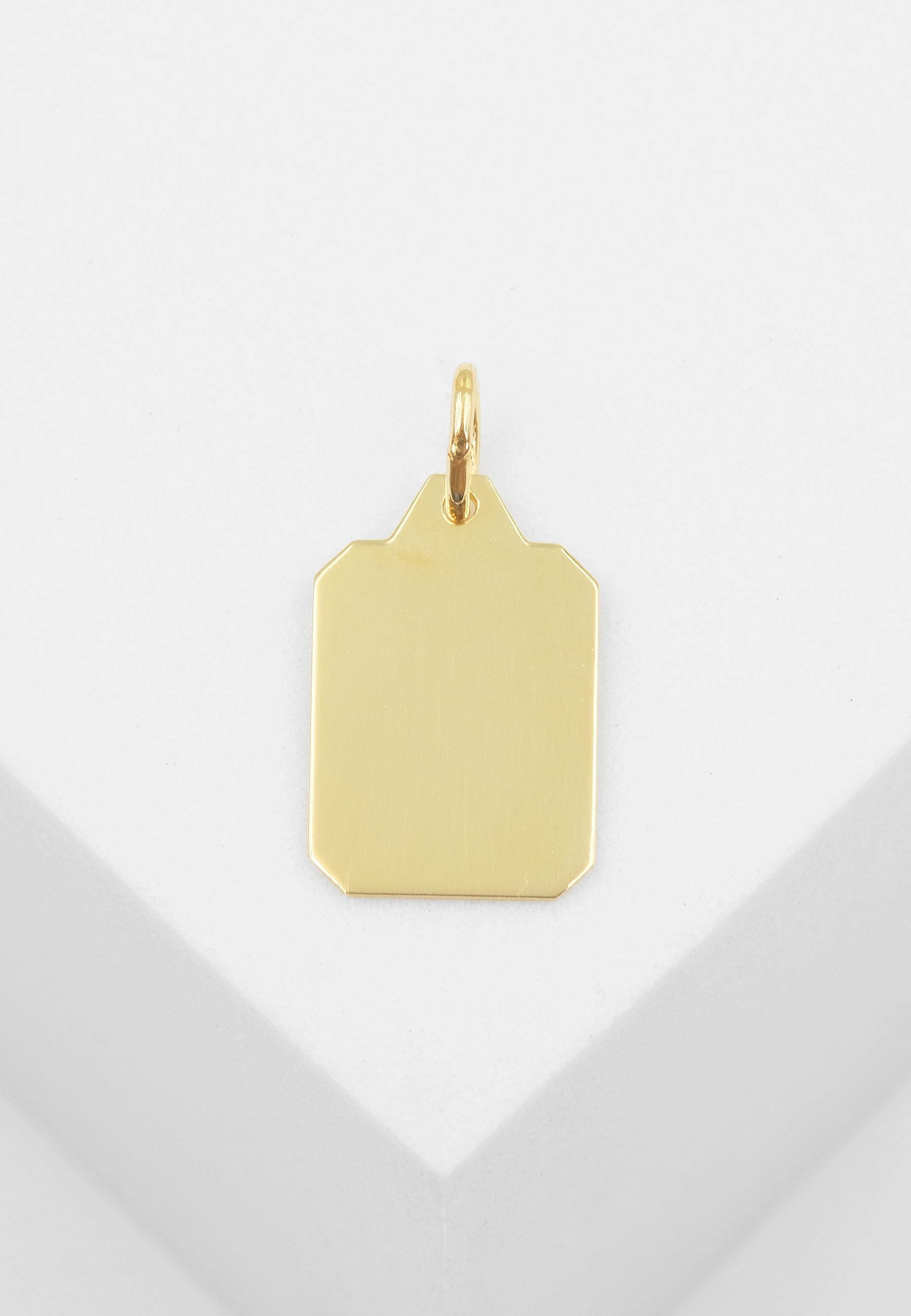 MUAU Schmuck  Pendentif ange gardien or jaune 750, 17x10mm 