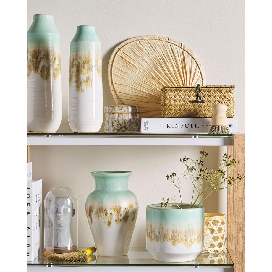 Beliani Vase à fleurs en Grès  CYME  