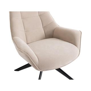 Vente-unique Fauteuil pivotant en tissu beige CANATO  