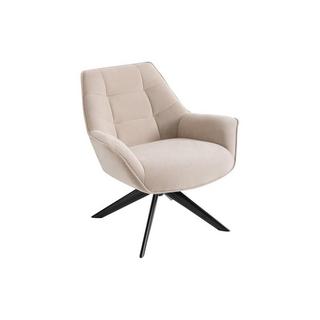 Vente-unique Fauteuil pivotant en tissu beige CANATO  