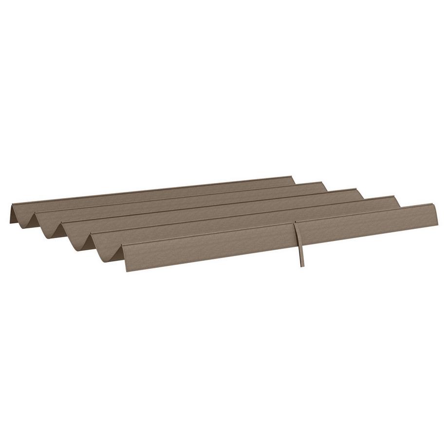 Northio Tetto sostitutivo per pergola da 2,85 x 2 m, tettoia ondulata retrattile idrorepellente con fori per il drenaggio della pioggia, protezione UV 30+, copertura ombreggiante resistente all'inverno per giardino, balcone, terrazza, caffè  