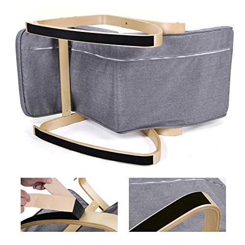 Pricenet Sedia a dondolo in betulla ad alta capacità di carico  