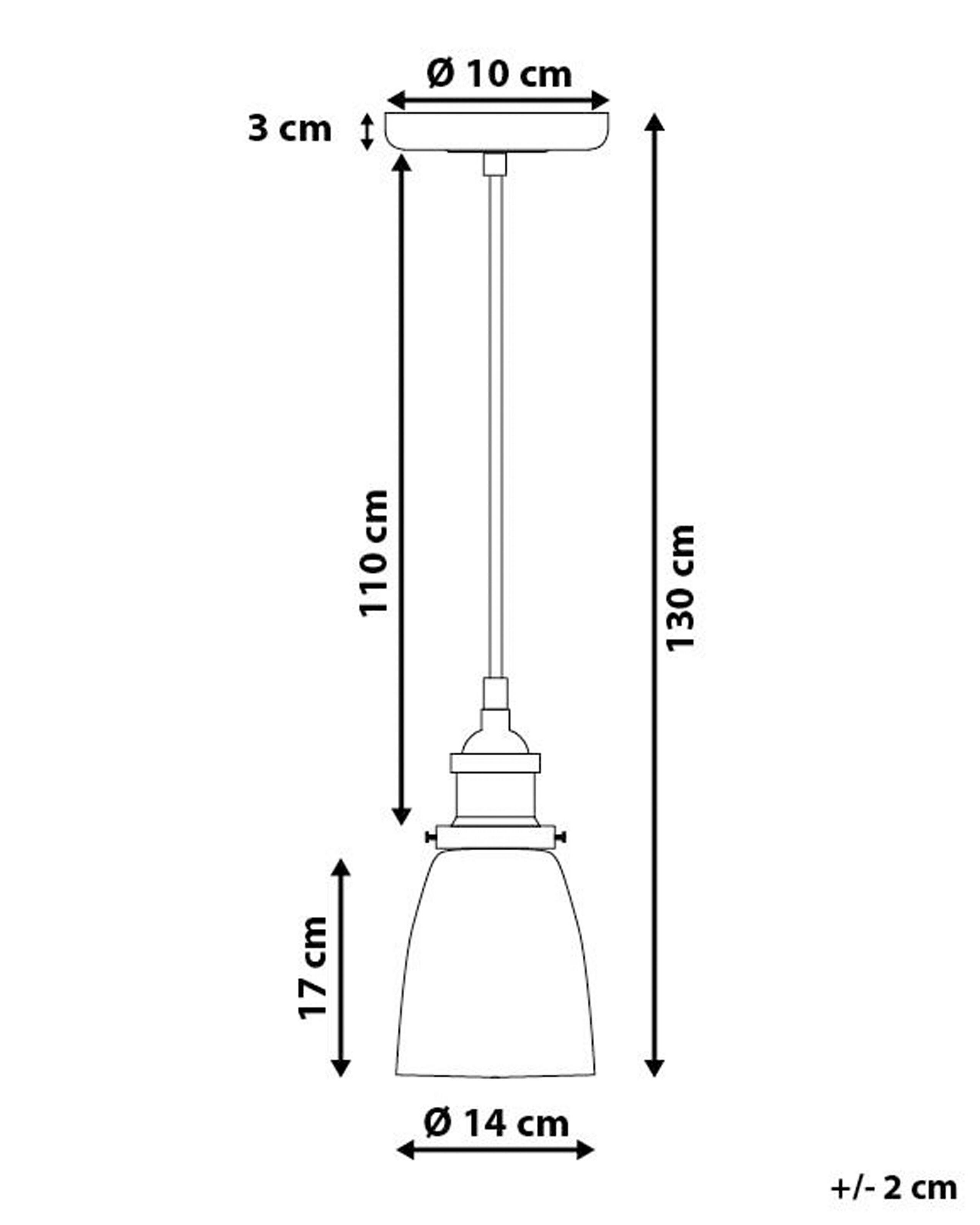 Beliani Lampe suspension en Verre Rétro PARMA  