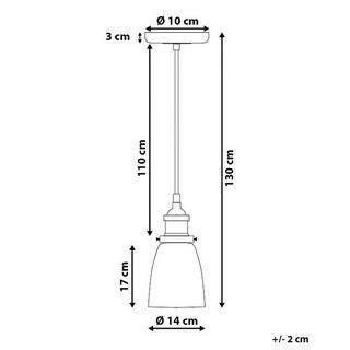 Beliani Lampe suspension en Verre Rétro PARMA  