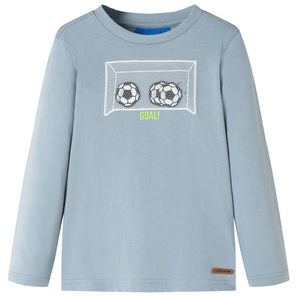 Image of Kinder Langarmshirt Baumwolle Mädchen Blau 140