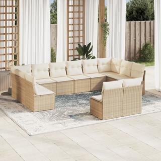 VidaXL set divano da giardino Polirattan  