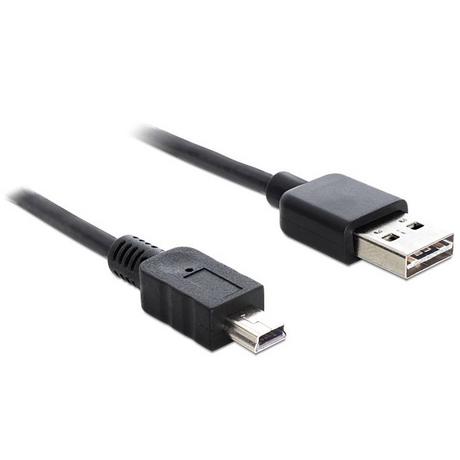 DeLock  1m USB 2.0 A - mini USB m/m cavo USB USB A Mini-USB A Nero 