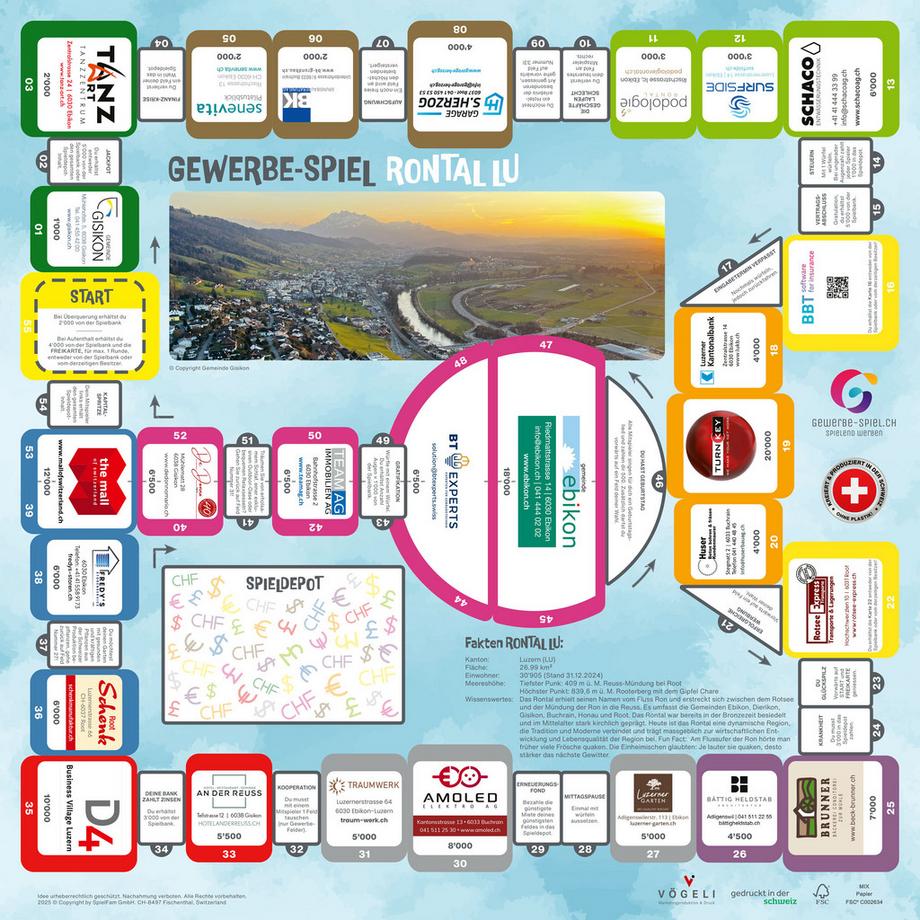 GEWERBE-SPIEL  Brettspiel RONTAL LU (Deutsch) 